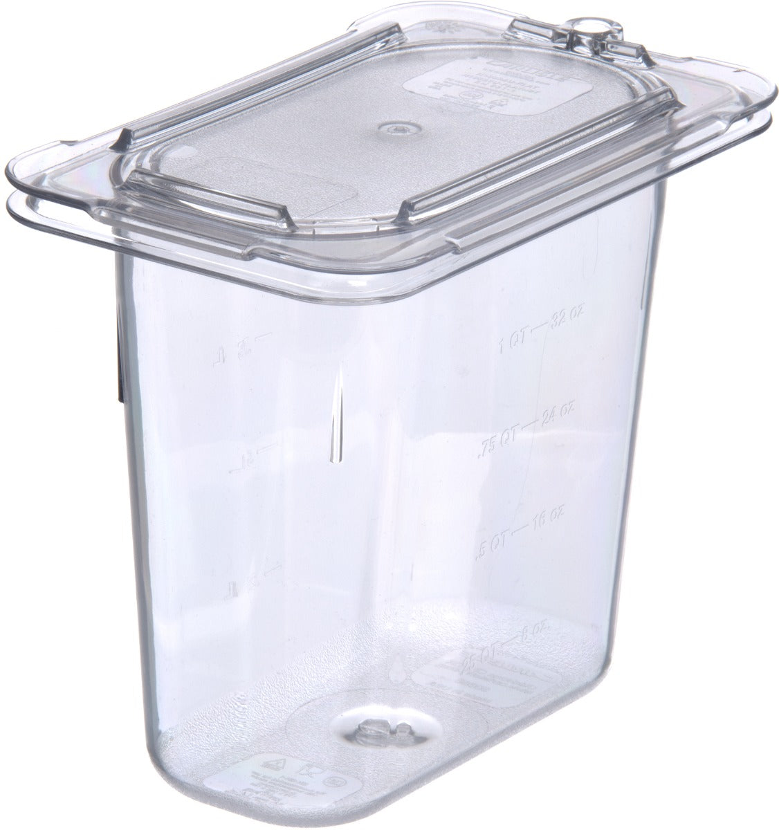 Carlisle 3068807 StorPlus Polycarbonate Food Pan 6" Deep - 1/9 Size - Clear