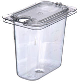 Carlisle 3068807 StorPlus Polycarbonate Food Pan 6" Deep - 1/9 Size - Clear