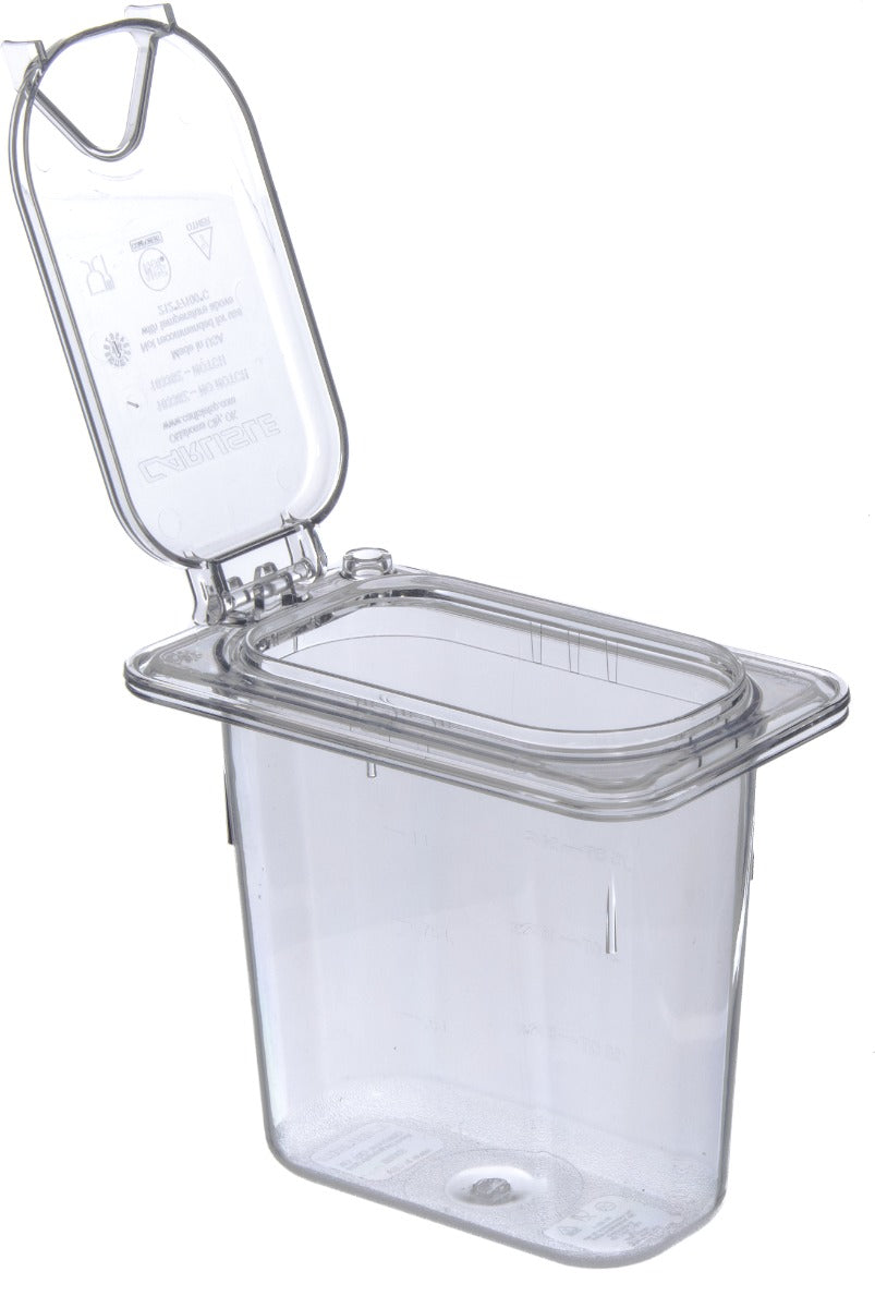 Carlisle 3068807 StorPlus Polycarbonate Food Pan 6" Deep - 1/9 Size - Clear