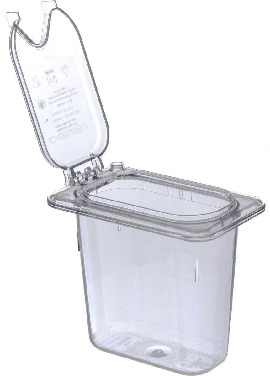 Carlisle 3068807 StorPlus Polycarbonate Food Pan 6" Deep - 1/9 Size - Clear