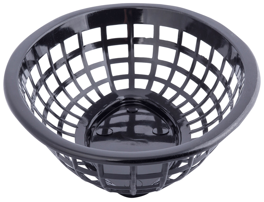 TableCraft 1071BK Side Order Plastic Oval Basket 8" x 5-1/4" x 2" - Black - 12/Case