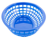 TableCraft 1074BL Classic Polyethylene Oval Basket 9-3/8" x 6-1/4" x 1-7/8"H - Royal Blue - 36/Case