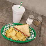 TableCraft 1074G Classic Polyethylene Oval Basket 9-3/8" x 6-1/4" x 1-7/8"H - Green - 36/Case