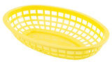 TableCraft 1074Y Classic Polyethylene Oval Basket 9-3/8" x 6-1/4" x 1-7/8"H - Yellow - 36/Case