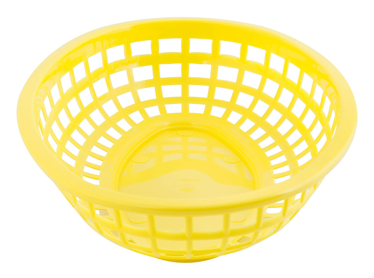 TableCraft 1074Y Classic Polyethylene Oval Basket 9-3/8" x 6-1/4" x 1-7/8"H - Yellow - 36/Case