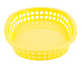 TableCraft 1076Y Chicago Polyethylene Oval Platter Basket 10-1/2" x 7-1/4" x 1-1/2"H - Yellow - 36/Case