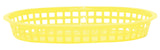 TableCraft 1076Y Chicago Polyethylene Oval Platter Basket 10-1/2" x 7-1/4" x 1-1/2"H - Yellow - 36/Case
