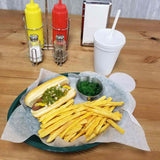 TableCraft 1086FG Texas Polyethylene Oval Platter Basket 12-3/4" x 9-1/2" x 1-1/2"H - Forest Green - 36/Case