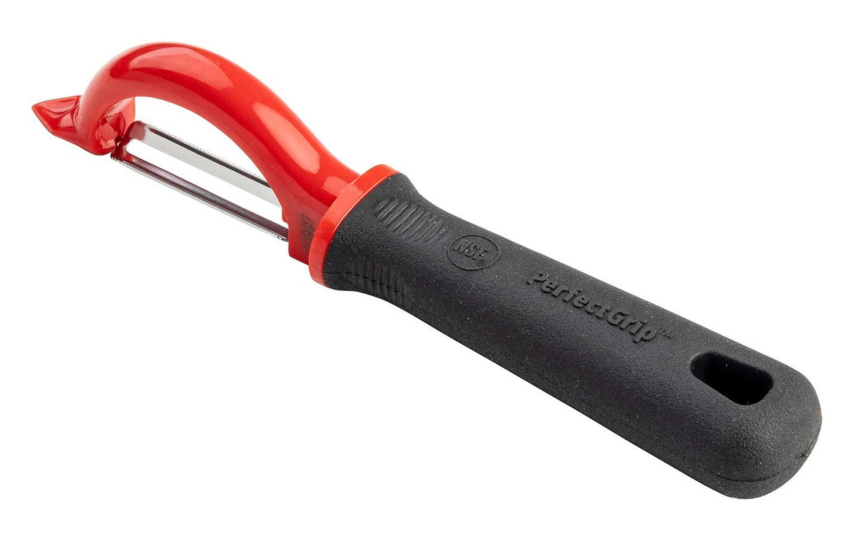 TableCraft 10997 PerfectGrip Fruit & Vegetable Peeler with Stainless Steel Straight Edge 7-1/2"