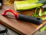 TableCraft 10997 PerfectGrip Fruit & Vegetable Peeler with Stainless Steel Straight Edge 7-1/2"