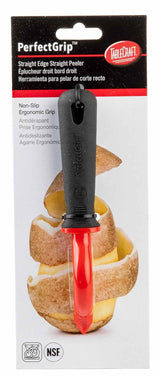 TableCraft 10997 PerfectGrip Fruit & Vegetable Peeler with Stainless Steel Straight Edge 7-1/2"