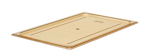 Cambro 10HPC150 H-Pan Flat Hot Food Pan Cover - Full-Size - Amber - 6/Case