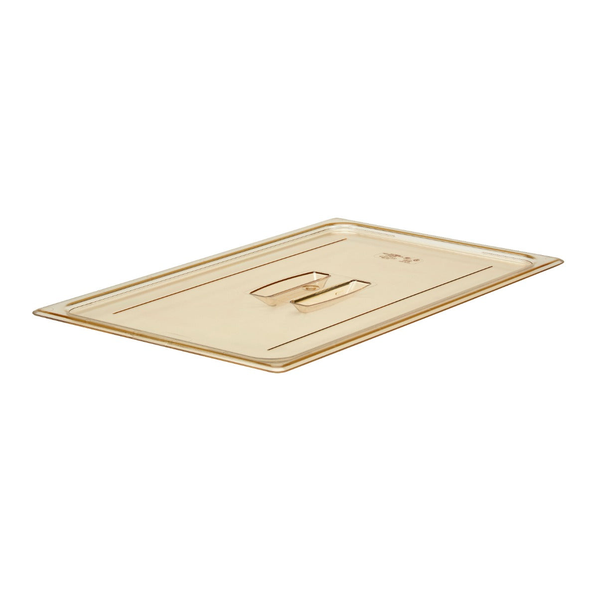 Cambro 10HPCH150 H-Pan Plastic Hot Food Pan Cover - (1/1) Full Size - Amber