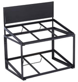 TableCraft 11000 2-Tiered Metal Display Crate Frame Riser with Removable Chalkboard Panel 21-1/2" x 13-1/2" x 22-1/4 - Black