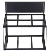 TableCraft 11000 2-Tiered Metal Display Crate Frame Riser with Removable Chalkboard Panel 21-1/2" x 13-1/2" x 22-1/4 - Black