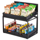 TableCraft 11000 2-Tiered Metal Display Crate Frame Riser with Removable Chalkboard Panel 21-1/2" x 13-1/2" x 22-1/4 - Black