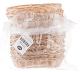 TableCraft 1117W Polypropylene Oblong Handwoven Serving Basket 9" x 4" x 2-1/4" - Natural - 12/Case