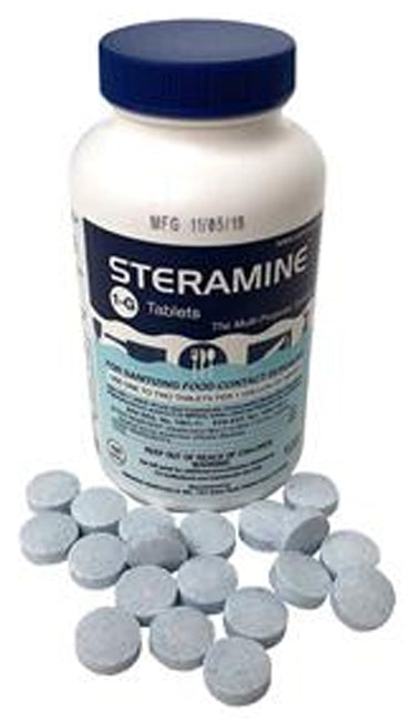 Spill-Stop 1175-0 Steramine Sanitizing Tablets - 150 count/bottle
