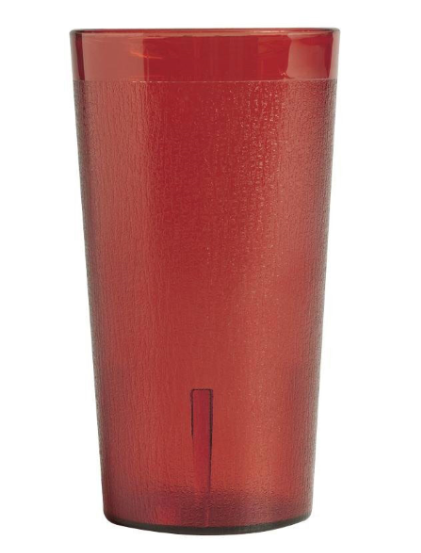 Cambro 1200P2156 12 3/5 oz Ruby Red Textured Plastic Tumbler - 24ea/Case