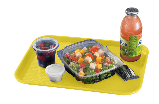 Cambro 1216FF108 Plastic Fast Food Tray - 16.31" L x 11.88"W, Primrose Yellow - 24ea/Case