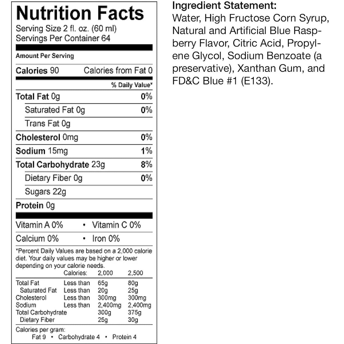 Gold Medal 1225 Ready-To-Use Sno-Treat Flavors Sno-Kone Syrup 1 gal. - Blue Raspberry