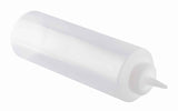 TableCraft 124C-1 Standard Polyethylene Squeeze Bottle with Natural Cone Tip Top and 38 mm Opening 24 oz. - Clear - 12/Case