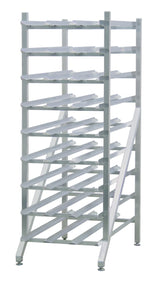 New Age 1250 Aluminum Full-Size Stationary Can Rack - Holds (162) #10 Cans or (216) #5 Cans