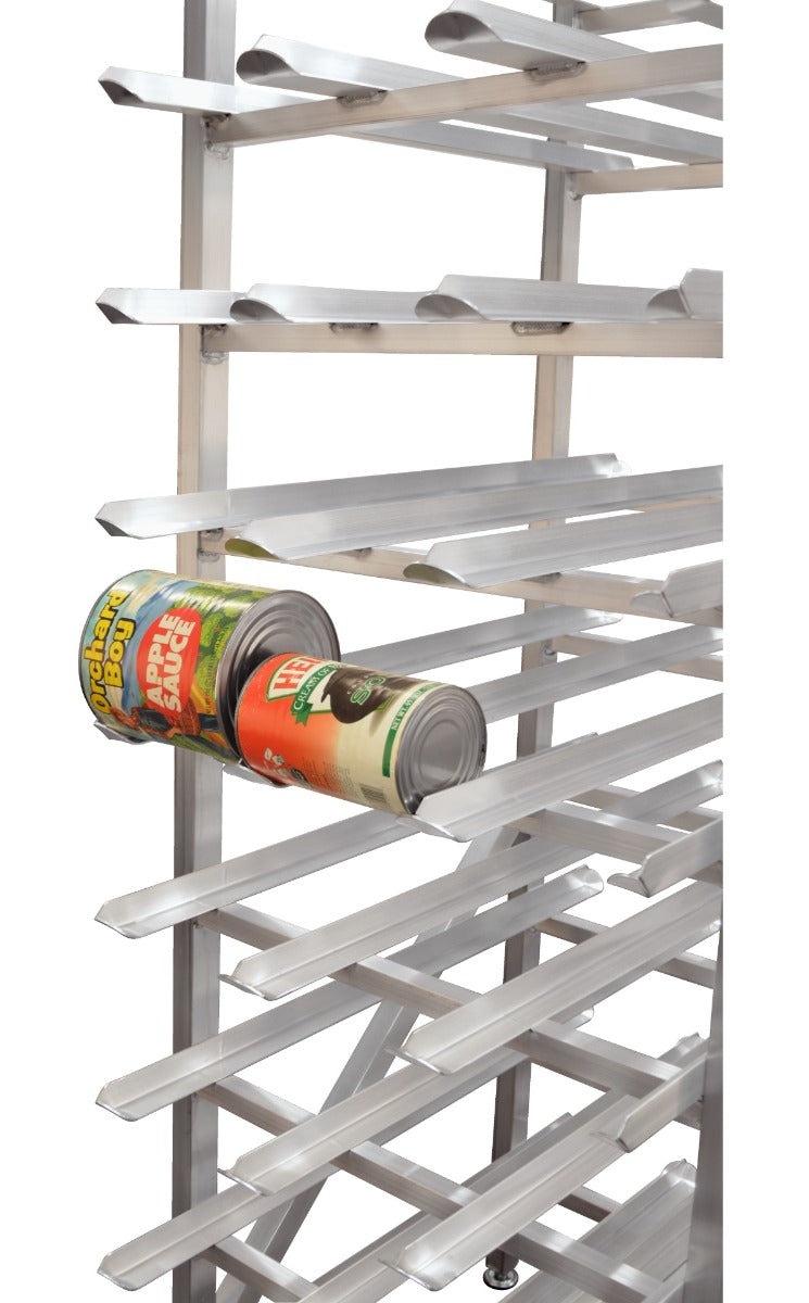 New Age 1250 Aluminum Full-Size Stationary Can Rack - Holds (162) #10 Cans or (216) #5 Cans