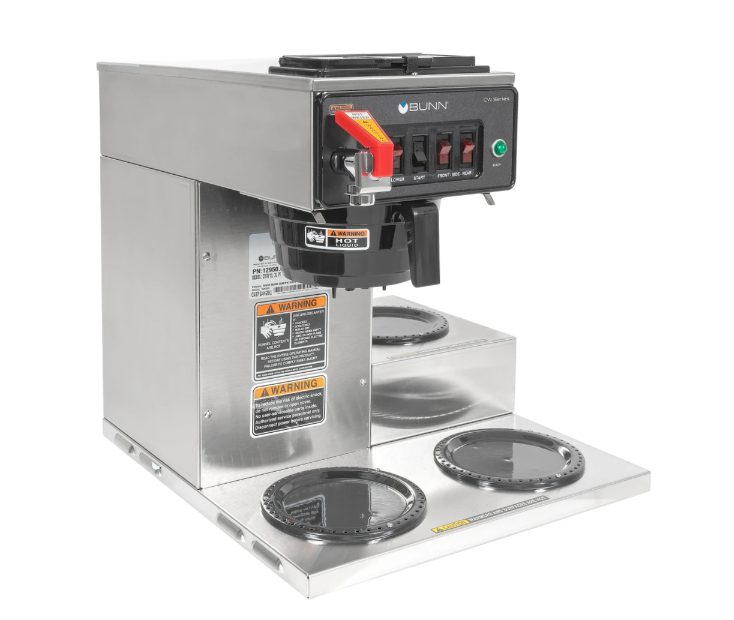 Bunn CWTF15-3 Medium Volume Decanter Coffee Maker - Automatic, 3 9/10 gal/hr, 120v (12950.0212)