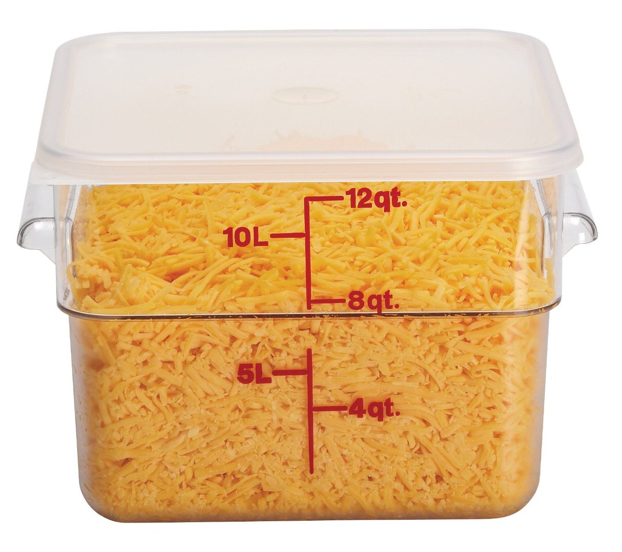 Cambro 12SFSCW135 CamSquare Food Container w/ Graduations 12 qt. Clear