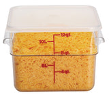 Cambro 12SFSCW135 CamSquare Food Container w/ Graduations 12 qt. Clear