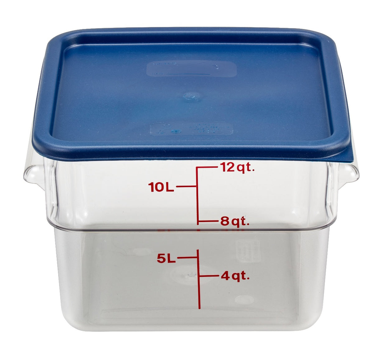 Cambro 12SFSCW135 CamSquare Food Container w/ Graduations 12 qt. Clear