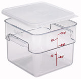 Cambro 12SFSCW135 CamSquare Food Container w/ Graduations 12 qt. Clear