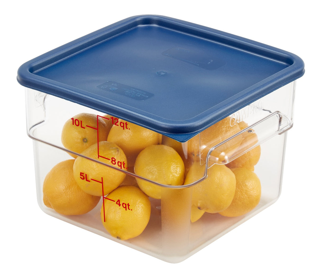 Cambro 12SFSCW135 CamSquare Food Container w/ Graduations 12 qt. Clear
