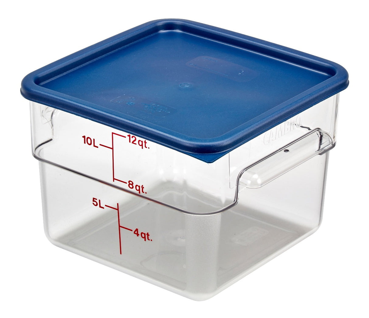 Cambro 12SFSCW135 CamSquare Food Container w/ Graduations 12 qt. Clear