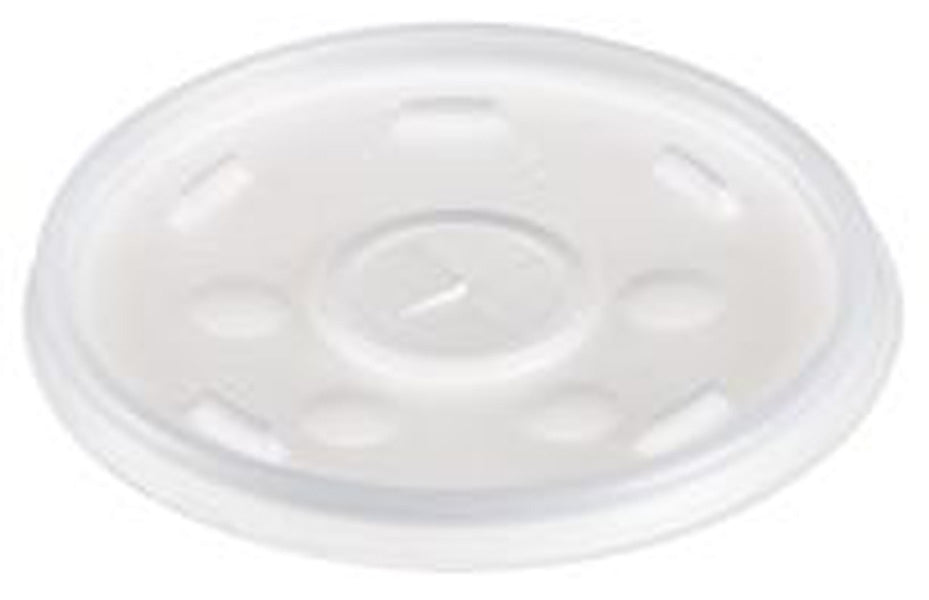 Dart Solo 12SL Translucent Plastic Flat Slotted Lid for 12 oz. Foam Cups & Containers - 1000/Case