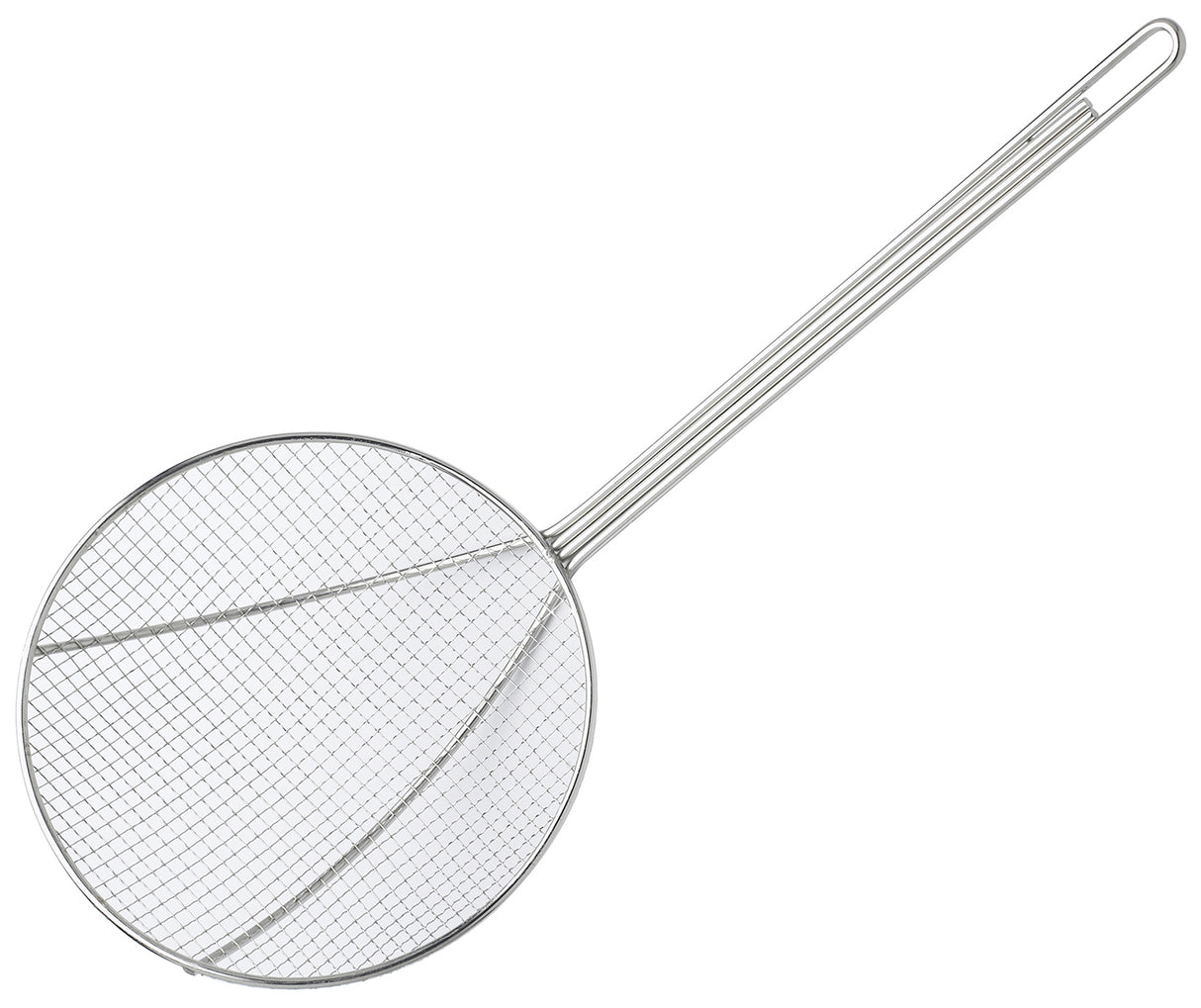 Browne 1307T Nickel-Plated Square Mesh Round Skimmer with 7" dia. Blade and 14" Loop Handle