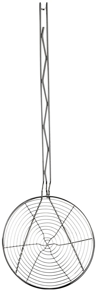 Browne 1309 Nickel-Plated Spiral Wire Round Skimmer with 9" dia. Blade and 17-3/5" Hooked Handle