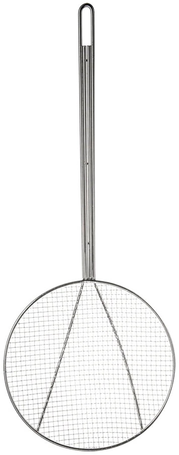 Browne 1309T Nickel-Plated Square Mesh Round Skimmer with 9" dia. Blade and 14" Loop Handle