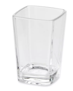 GET SW-1435-CL SAN Plastic Square Petite Dessert Glass / Shot Glass 3 oz. - Clear - 24/Case