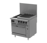 Vulcan 36C-2B24CBP Endurance LP Range 2 Burner w/ Charbroiler & Convection Oven 36" - 159,000 BTU