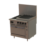 Vulcan 36S-2B24CBP Endurance LP Range 2 Burner w/ Charbroiler & Standard Oven 36" - 159,000 BTU