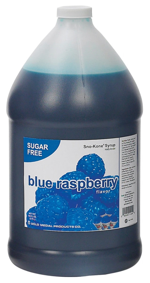 Gold Medal 1404 Ready-To-Use Sugar-Free Sno-Kone Syrup 1 gal. - Blue Raspberry