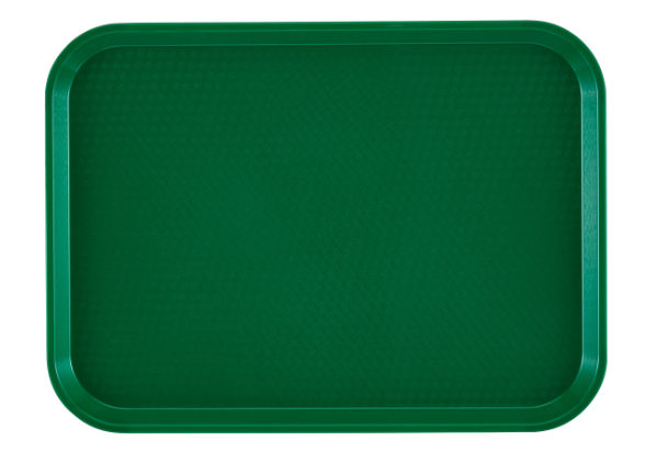 Cambro 1418FF119 Plastic Fast Food Tray 13-13/16" x 17-3/4"- Sherwood Green - 12/Case