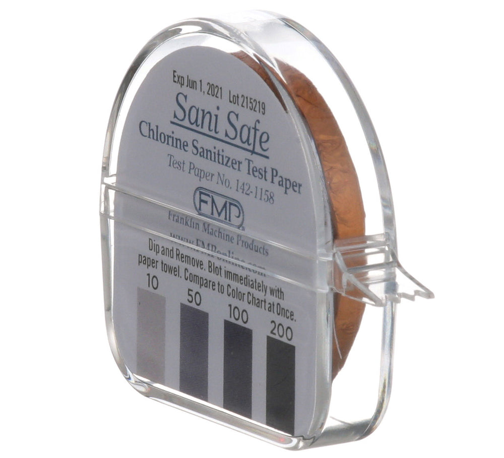 FMP 142-1158 Chlorine Sanitizer Test Kit 10-200 ppm - 15' Roll