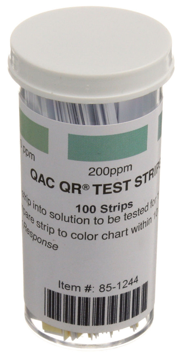 FMP 142-1486 Litmus Test Strips 100-400 ppm for Quaternary Ammonia Compounds (QUAT) - 100 Strips per Pack