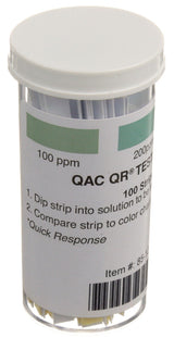 FMP 142-1486 Litmus Test Strips 100-400 ppm for Quaternary Ammonia Compounds (QUAT) - 100 Strips per Pack