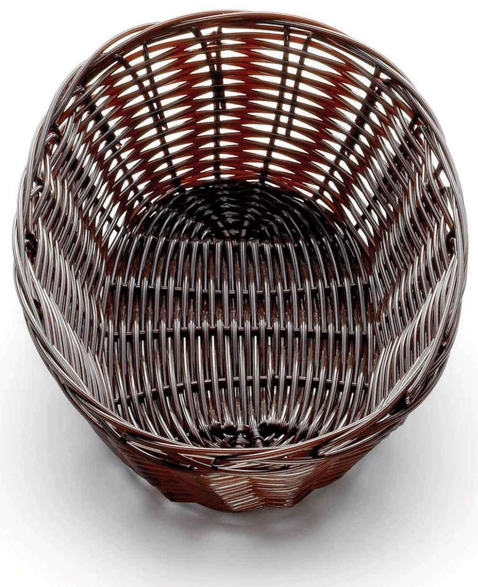 TableCraft 1474 Handwoven Ratan Oval Serving Basket 9" x 6" x 2-1/4" - Brown - 12/Case