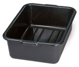 TableCraft 1537E Recycled High Density Polyethylene Bus Tub / Tote Box 21-1/2" x 15-3/4" x 7" - Black - 12/Case
