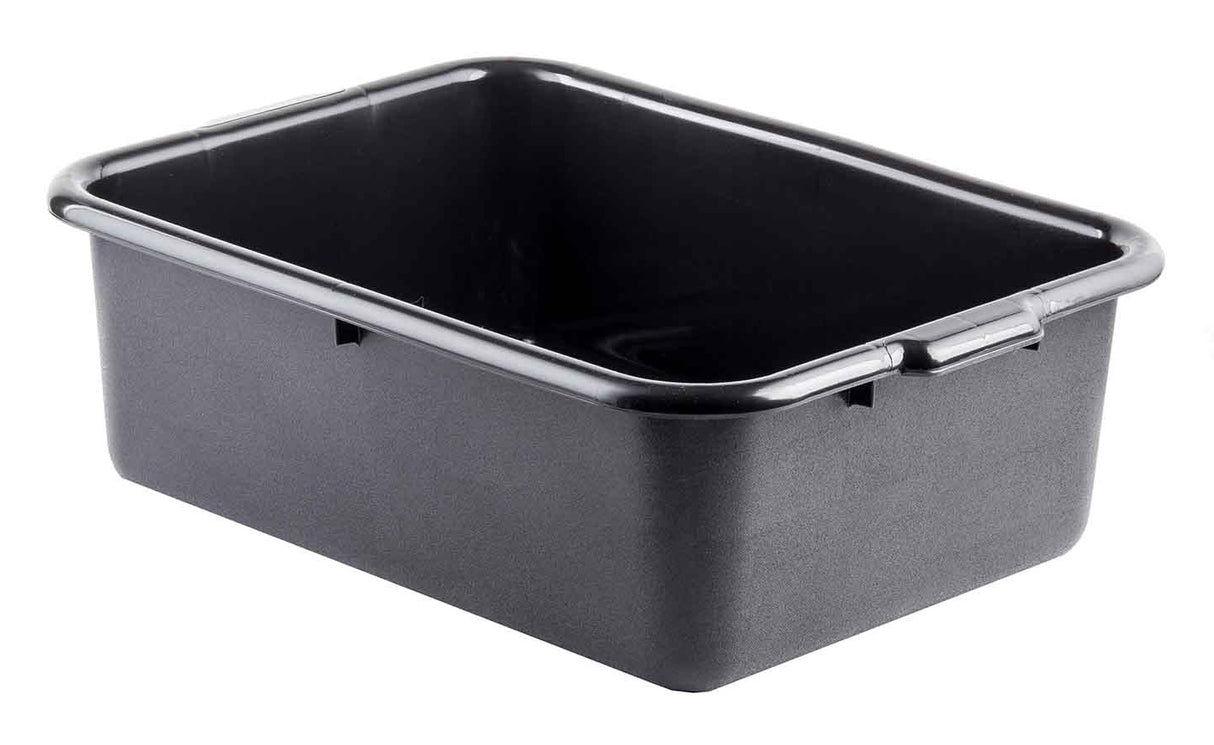 TableCraft 1537E Recycled High Density Polyethylene Bus Tub / Tote Box 21-1/2" x 15-3/4" x 7" - Black - 12/Case